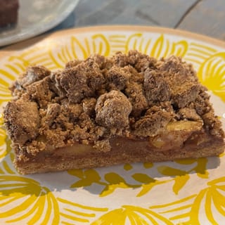 Apple Crumble Pie (Bars) with Maple Cashew Cream Sauce