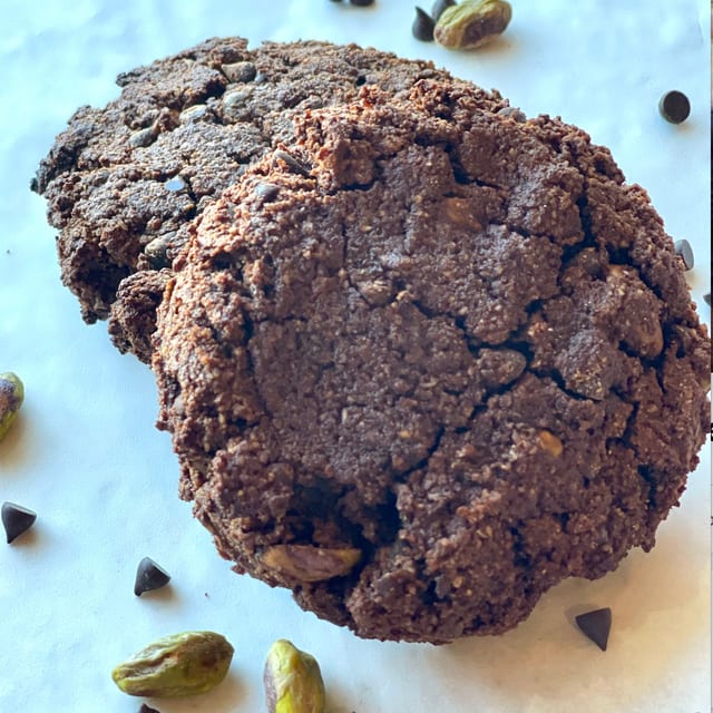 Double Chocolate Pistachio Cookies.
